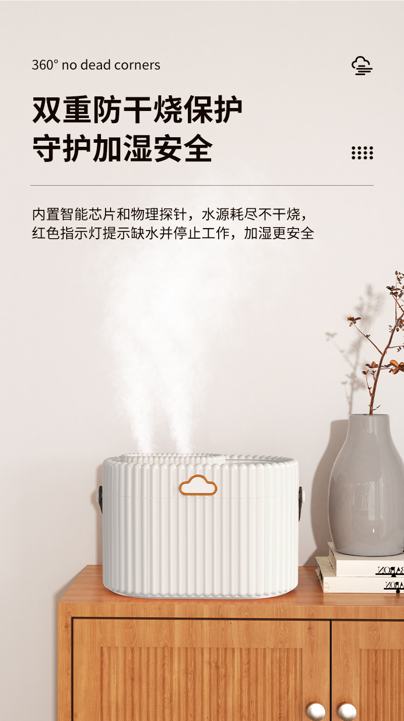 新款2L大容量双喷加湿器办公室桌面家用静音usb香薰加湿器厂家详情8