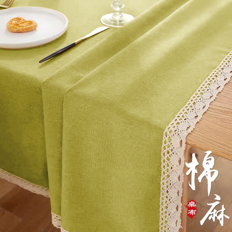 三航 北欧ins风棉麻日式桌布茶几布法式复古时尚简约大方高级圆桌布餐桌布背景台布详情6