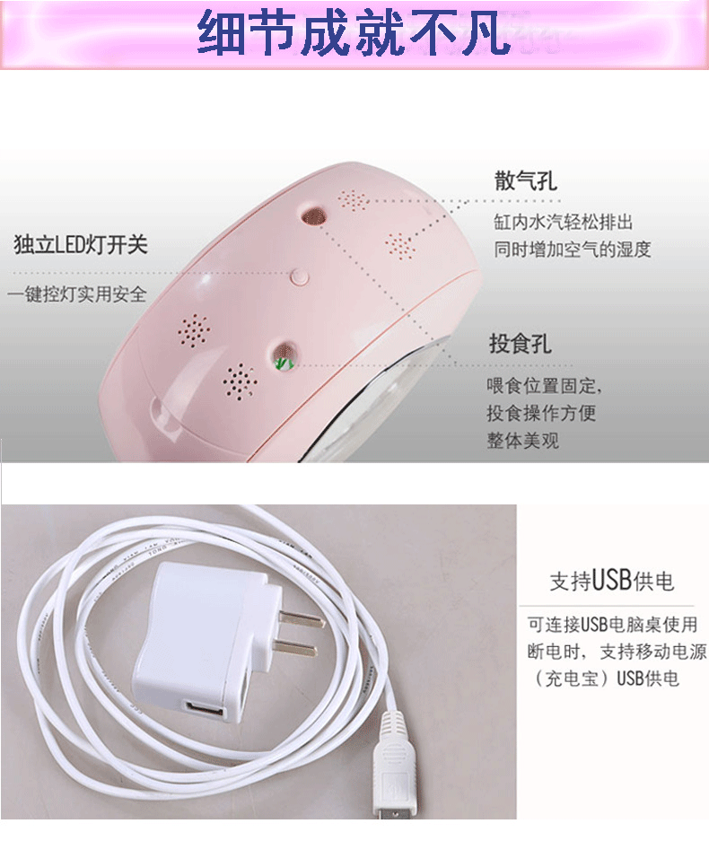 The desk mini aquarium creative desktop LED lighting can filter ecological acrylic fish tank aquarium pic 12