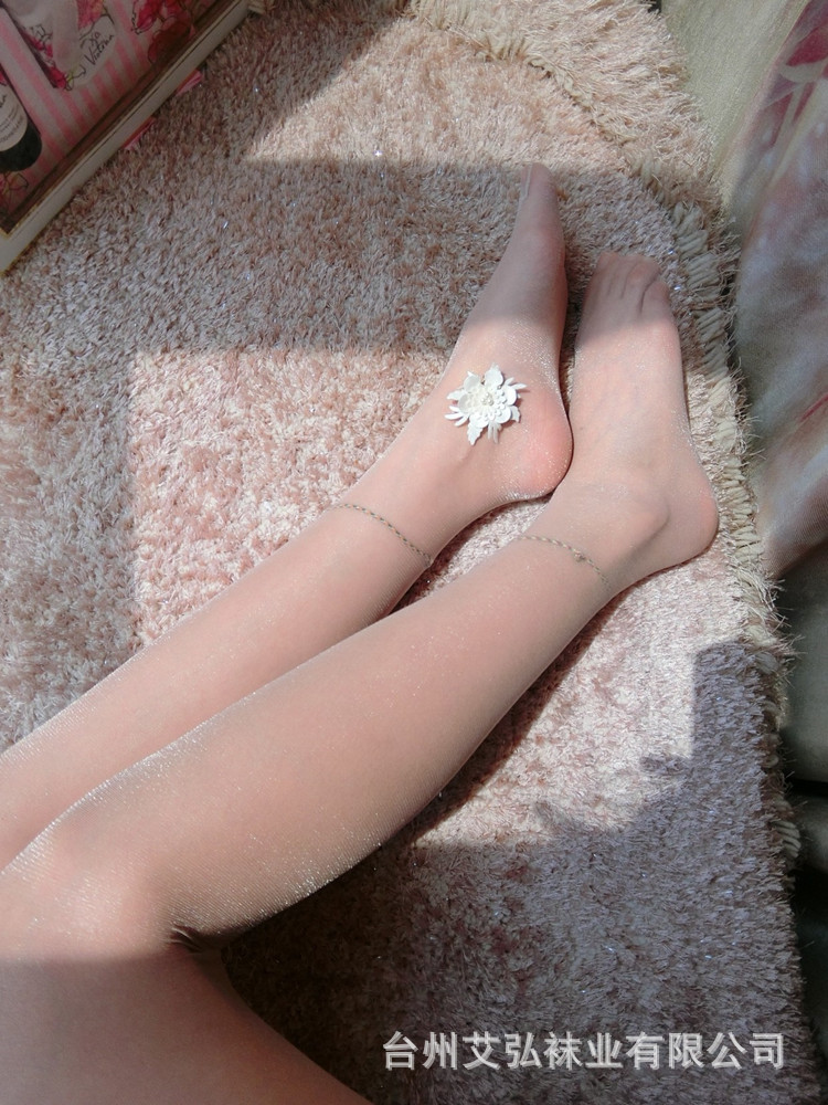 Factory direct supply of pearlescent silk stockings for women, ultra-thin, shiny black silk, sexy and shiny, anti-hook pantyhose, large size silk stockings pic 52