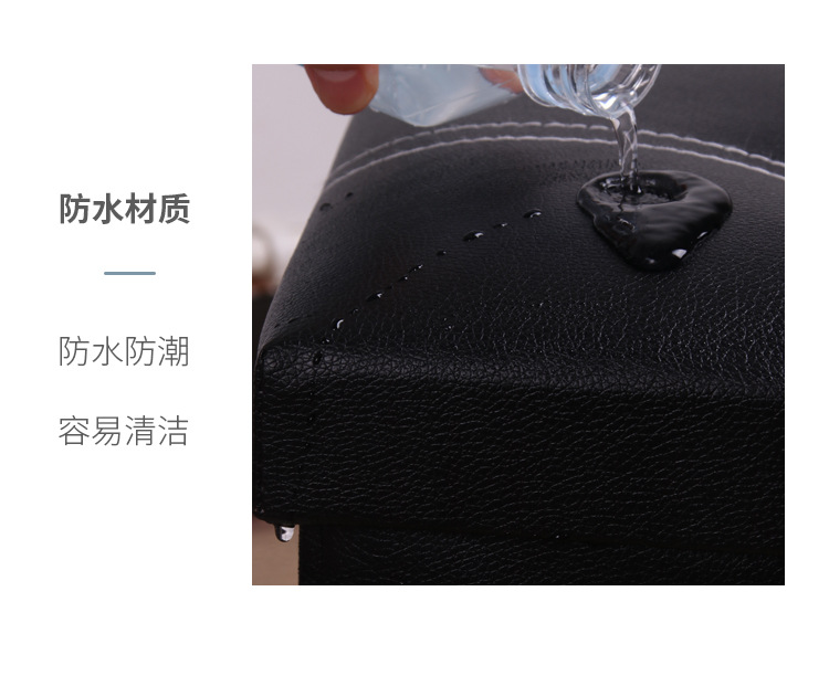 跨境批发大容量折叠收纳凳皮革多功能储物凳玩具家用沙发换鞋凳详情8