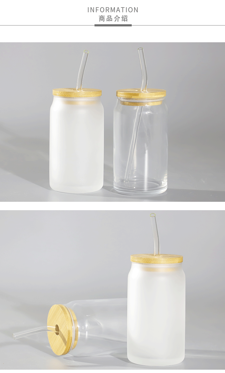 16oz heat transfer Coke glass with straw cold drink cup creative heat sublimation Coke glass cup can be printed with logo pic 9