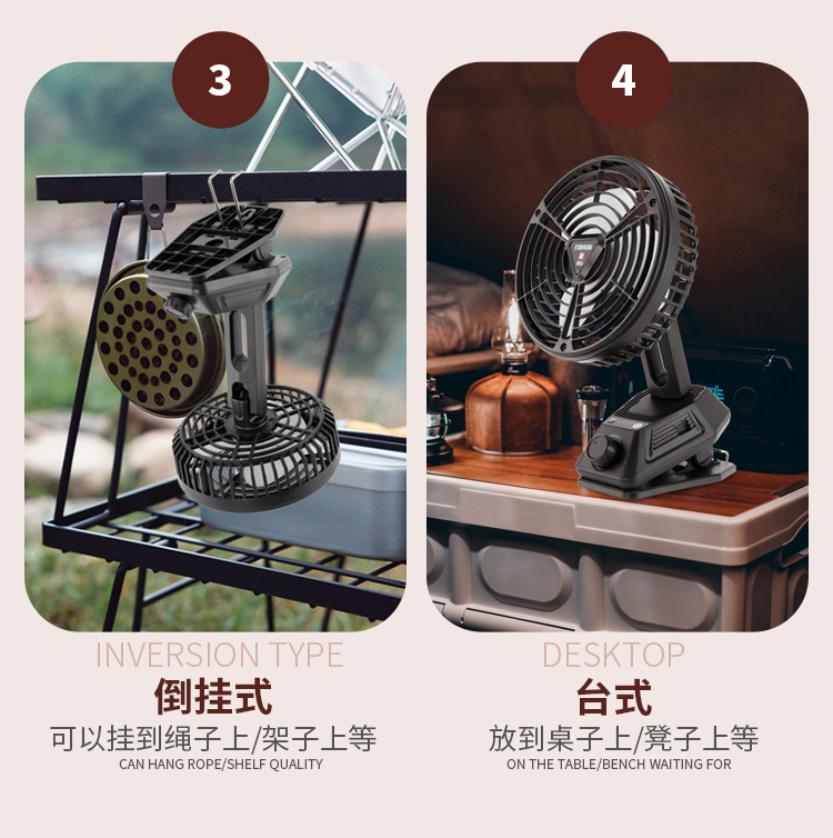2022 New mini Fan, mini portable silent oscillating desktop, baby stroller clip-on charging electric fan for car pic 10
