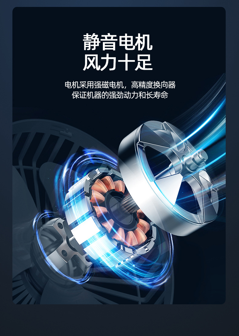 新款台式小风扇迷你便携充电usb家用宿舍大风力静音礼品一件代发详情30