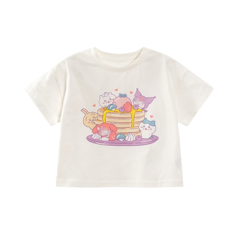 【 Free shipping for one Piece 】 Summer new U-family pure cotton cute cartoon printed short-sleeved T-shirt for boys and girls pic 2