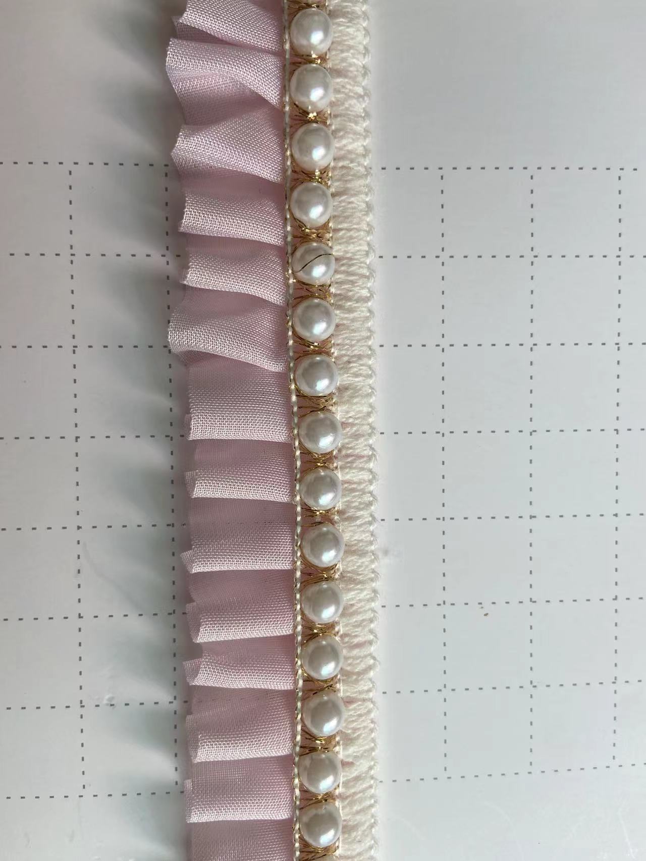 Wholesale of hot-selling lace, pearl lace, chiffon, pleated chanel-style lace accessories and decorative webbing pic 37