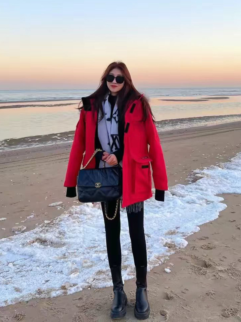 大鹅羽绒服高版本08远征款男防寒狼毛中长情侣款女毛领保暖外套冬详情13