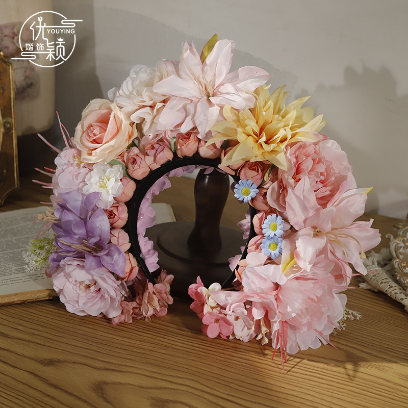 福建泉州浔埔女簪花头饰民族风花围高颜值爆款仿真花泉州簪花新款详情40