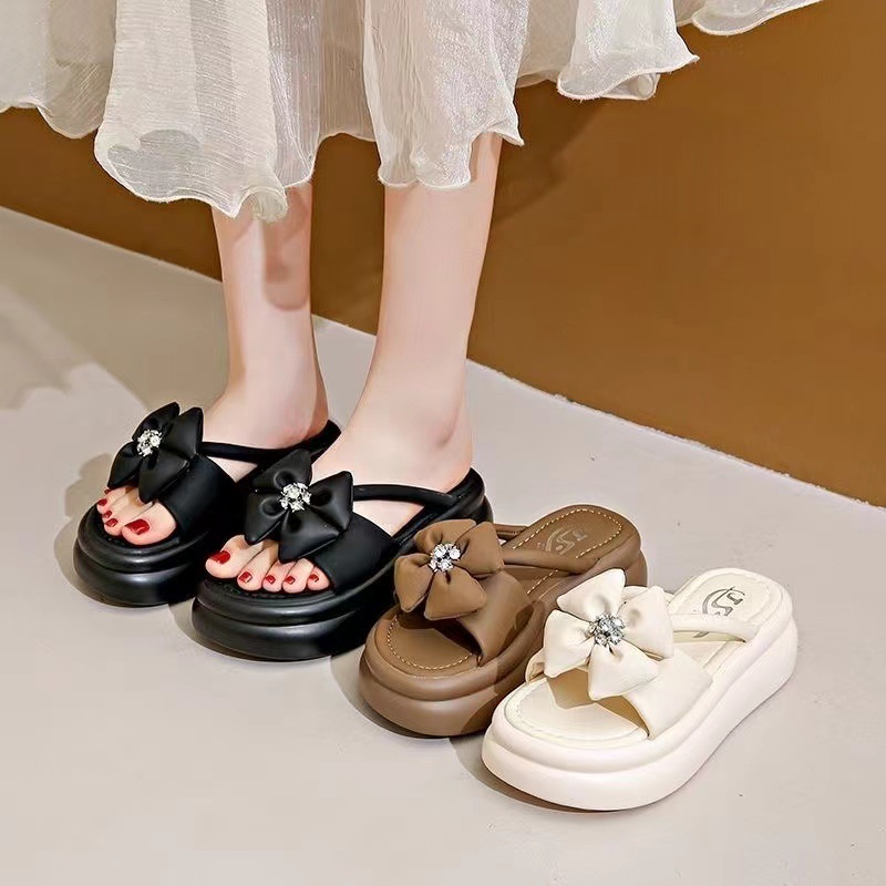 小香风厚底凉拖鞋女夏季外穿2024新款松糕气质增高仙女海边沙滩鞋详情31