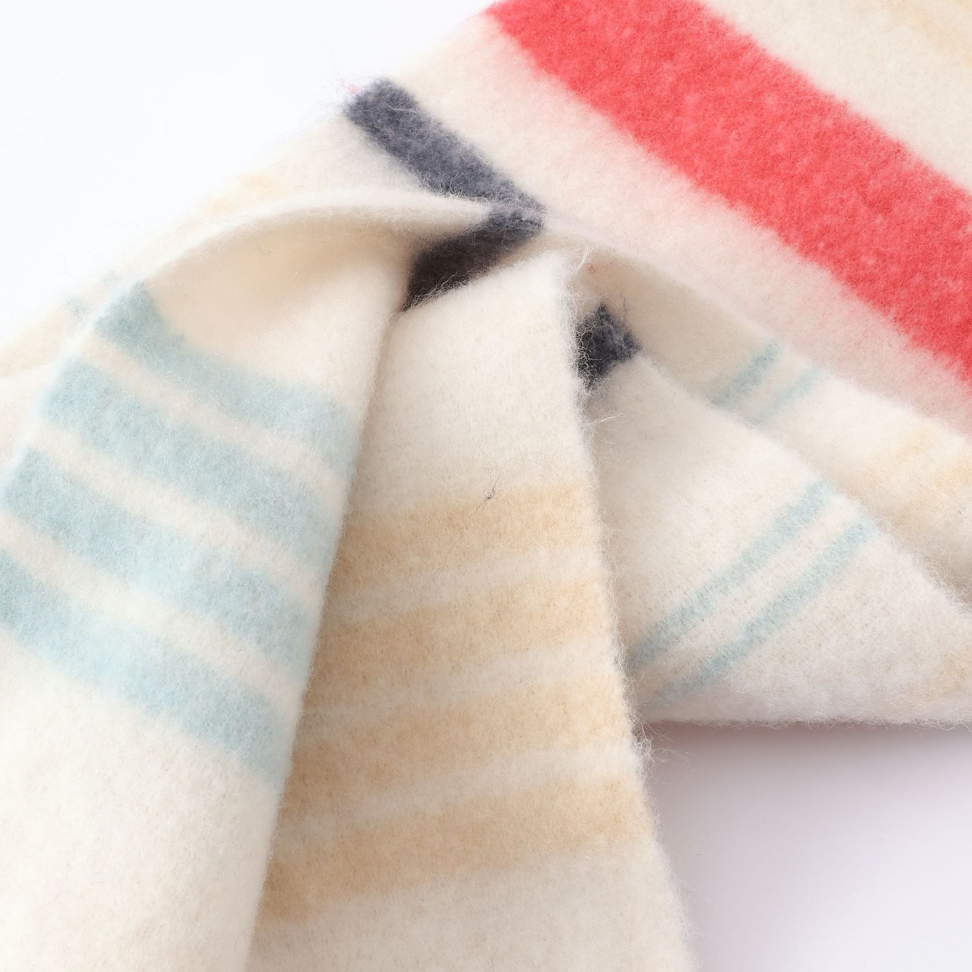 Korean-style knitted woolen scarf for women, thickened mohair for autumn and winter, warm in winter, versatile scarf, red shawl pic 12