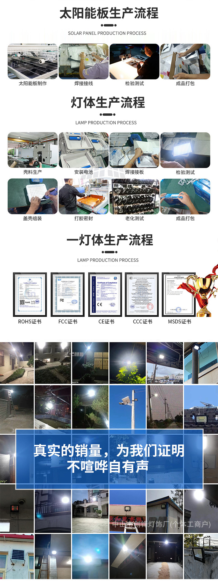 惠民新款太阳能灯户外照明庭院灯太阳能投光灯新农村路灯厂家直销详情3