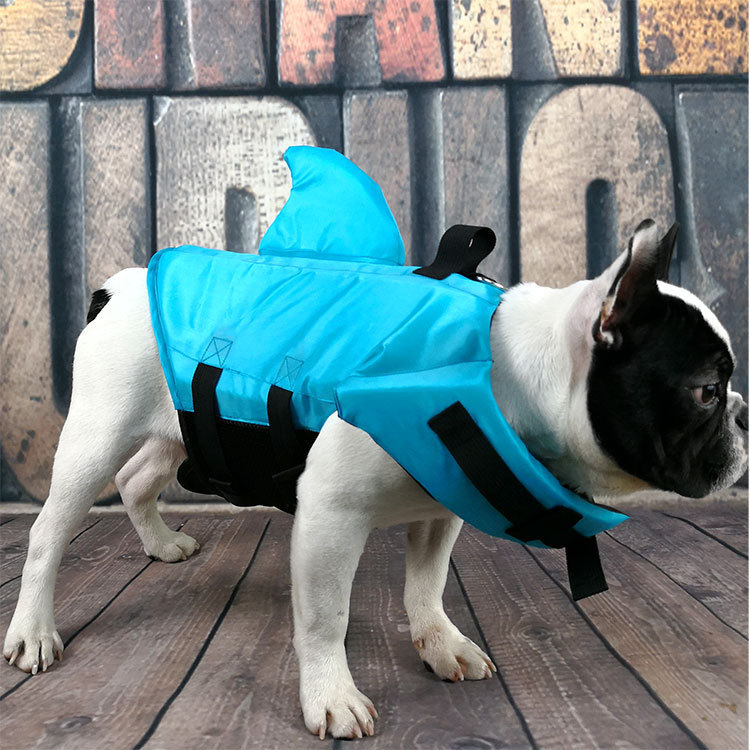 New pet clothing, shark fin dog swimsuits, large and small dog water entertainment fashion swimming pet life jackets pic 15