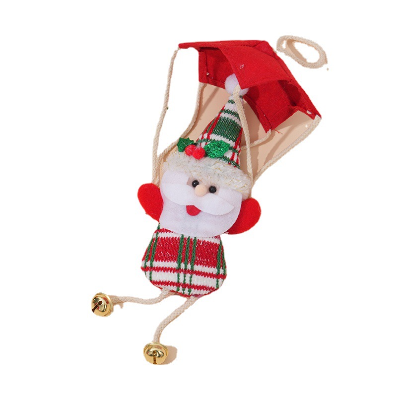 新款创意圣诞降落伞铃铛老人挂件 雪人挂件 麋鹿挂件 现货批发详情7