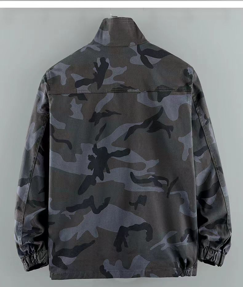 厂家批发春秋工作服弹力工装汽修户外耐脏电焊劳保防烫迷彩服套装详情7