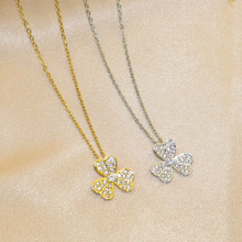 新款畅销满钻钥匙锁项链时尚钛钢锁骨链个性气质网红饰品厂家直营详情7