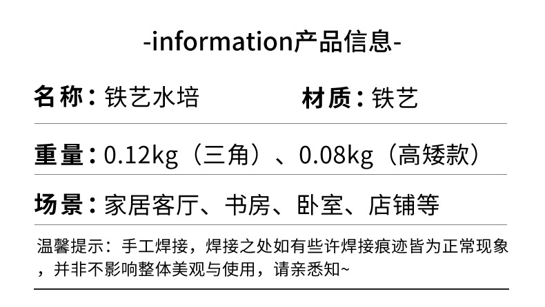 Nordic ins metal, ironwork, glass, hydroponic container, flower arrangement, creative home and office desktop flower arrangement pic 23
