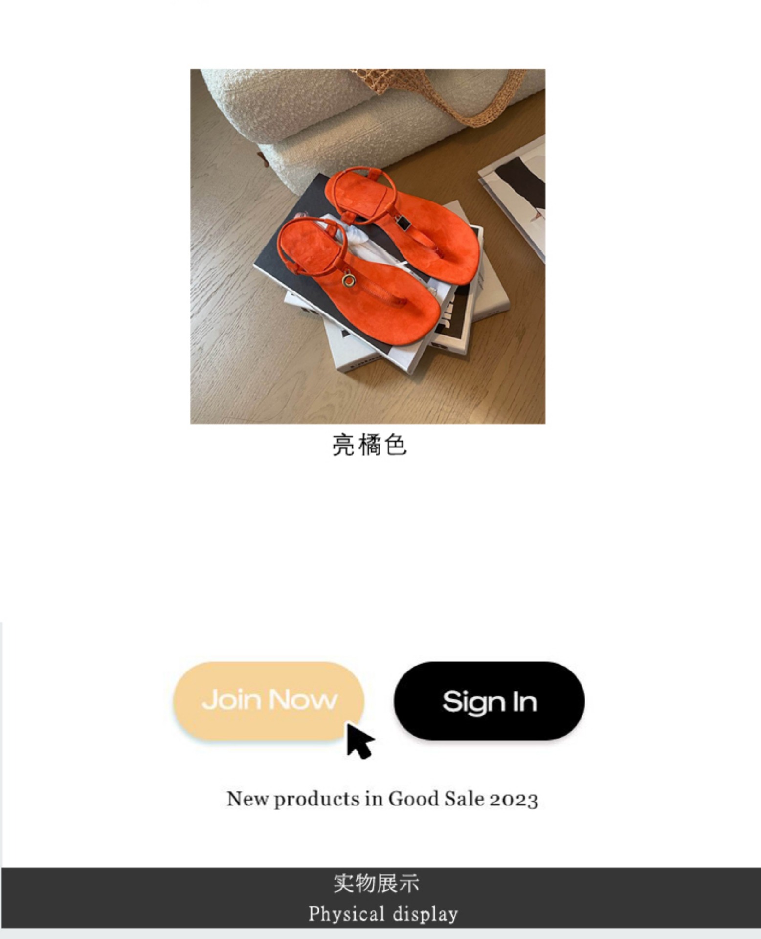 LP夹趾凉鞋女2024夏季复古麂皮细带平底锁扣宝石吊坠脚腕扣带凉拖详情3