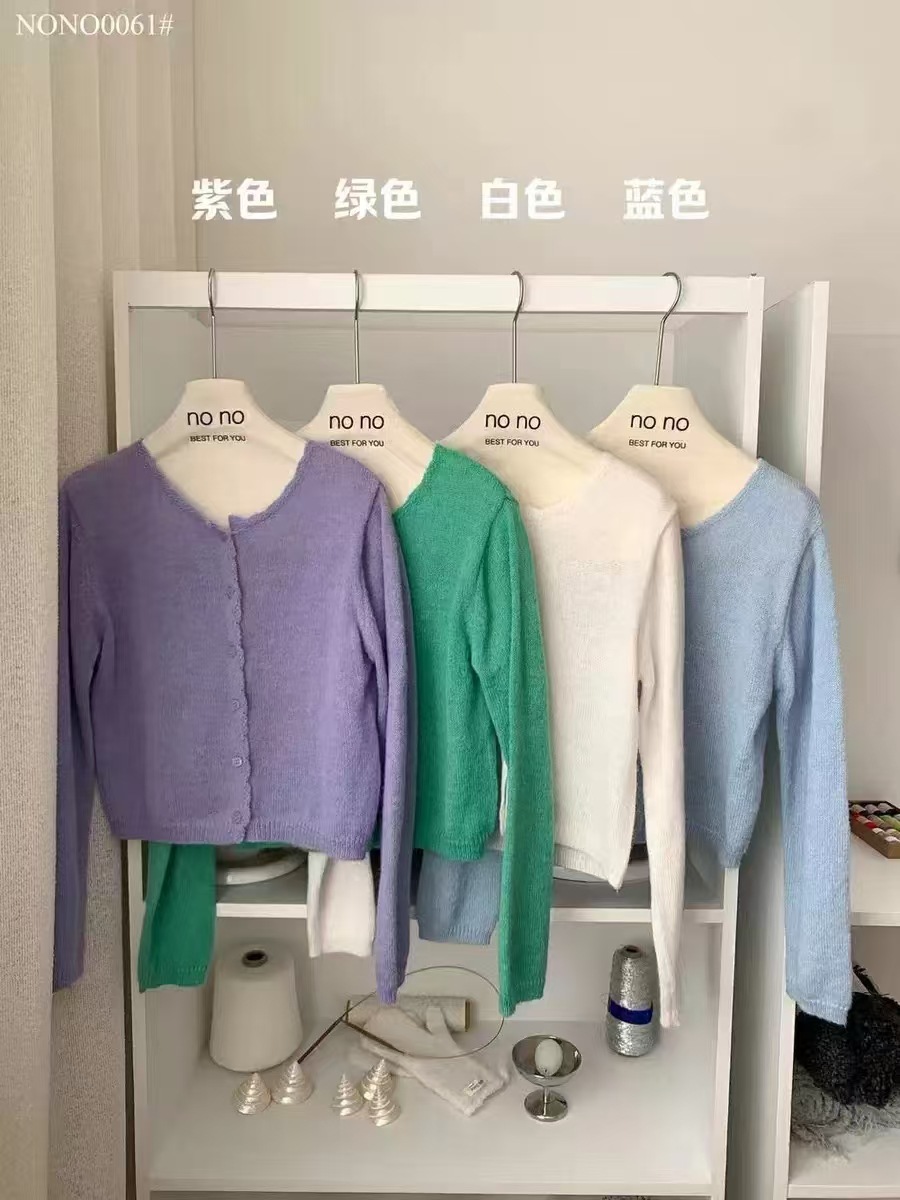 New Spring/Summer 2025 round-neck knitted sweater for women, Korean style, versatile, dopamine, youthful and gentle style, cardigan for women pic 37
