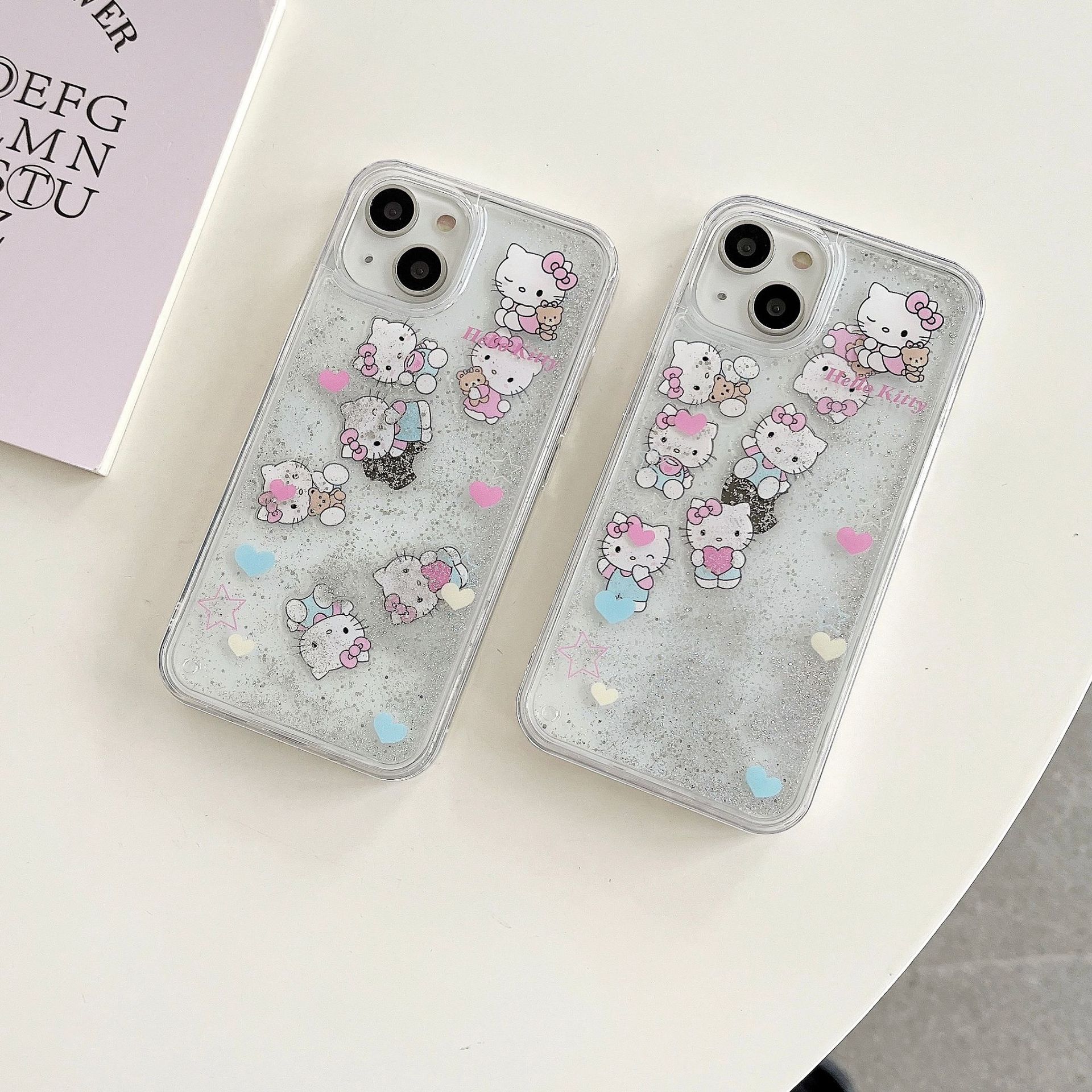The popular cartoon is cute and fun, suitable for iPhone14pro max and iPhone 15. The phone case is 13/12 transparent with flowing sand pic 25