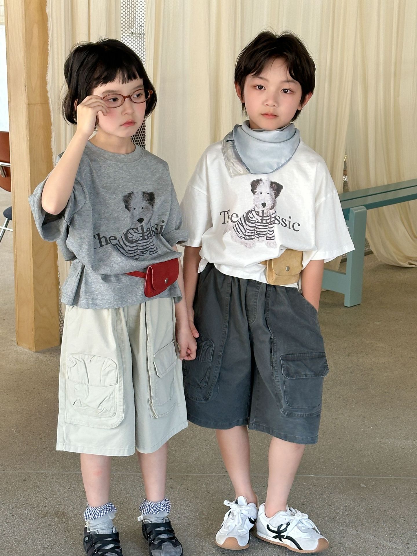 韩国童装短袖25夏季新款儿童可爱狗狗印花t恤男女童休闲百搭上衣详情7