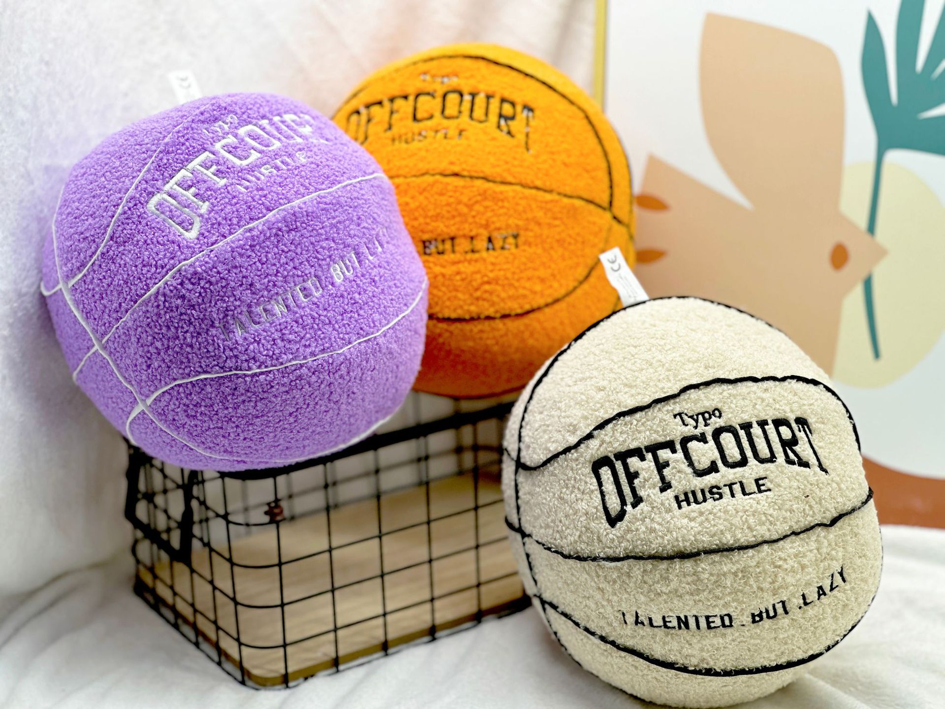 Cross-border new product: offcourt basketball pillow, Basketball plush pillow, plush doll pic 4