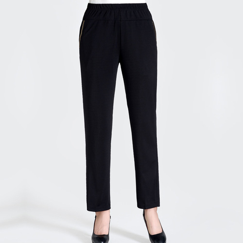 妈妈夏装针织短袖T恤衫中年妇女纯色上衣中老年人洋气翻领打底衫详情30