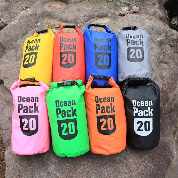 Factory direct supply of outdoor drift bucket bags, sports waterproof bucket bags, colored waterproof fabric bags, beach camping backpacks pic 26