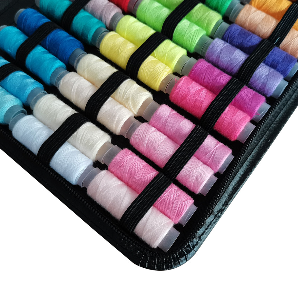 E-commerce 206-piece set of hand-stitched bag, black sewing bag, leather sewing bag, portable sewing set pic 8
