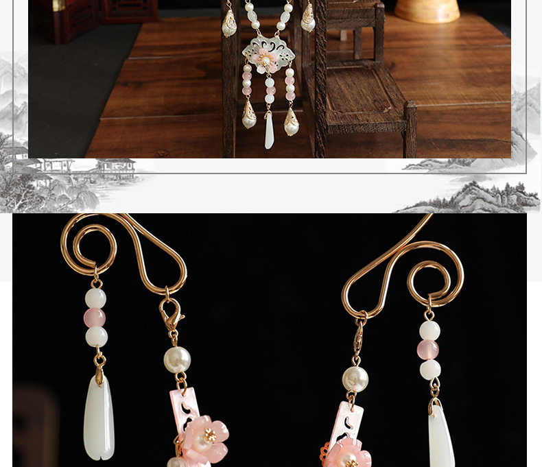 In stock: Ancient style necklaces, Ming-style Hanfu accessories, tassel pendants, ancient costume jewelry, and retro accessories for girls pic 9