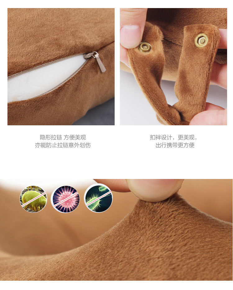The new winter elastic super plush memory foam U-shaped pillow is portable and can be stored. Factory direct sales pic 21