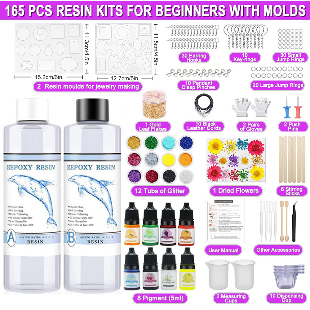 跨境滴胶模具DIY环氧树脂耳环不规则形状耳坠吊坠挂饰硅胶模具详情12
