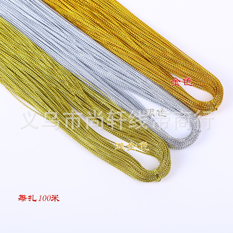 Gold and silver wire tag wire, 8-strand round gold wire, 1mm gold wire, Christmas gift packaging, gold onion wire, non-elastic tag wire pic 3