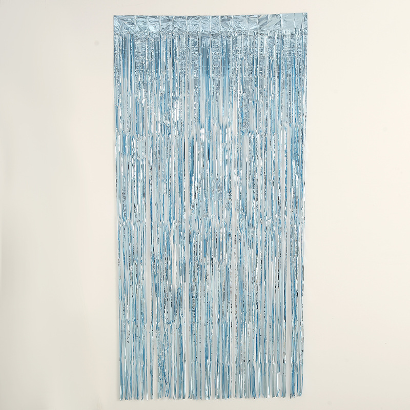 跨境1*2M派对高亮雨丝帘墙面氛围装饰流苏门帘生日婚庆布置彩带详情14