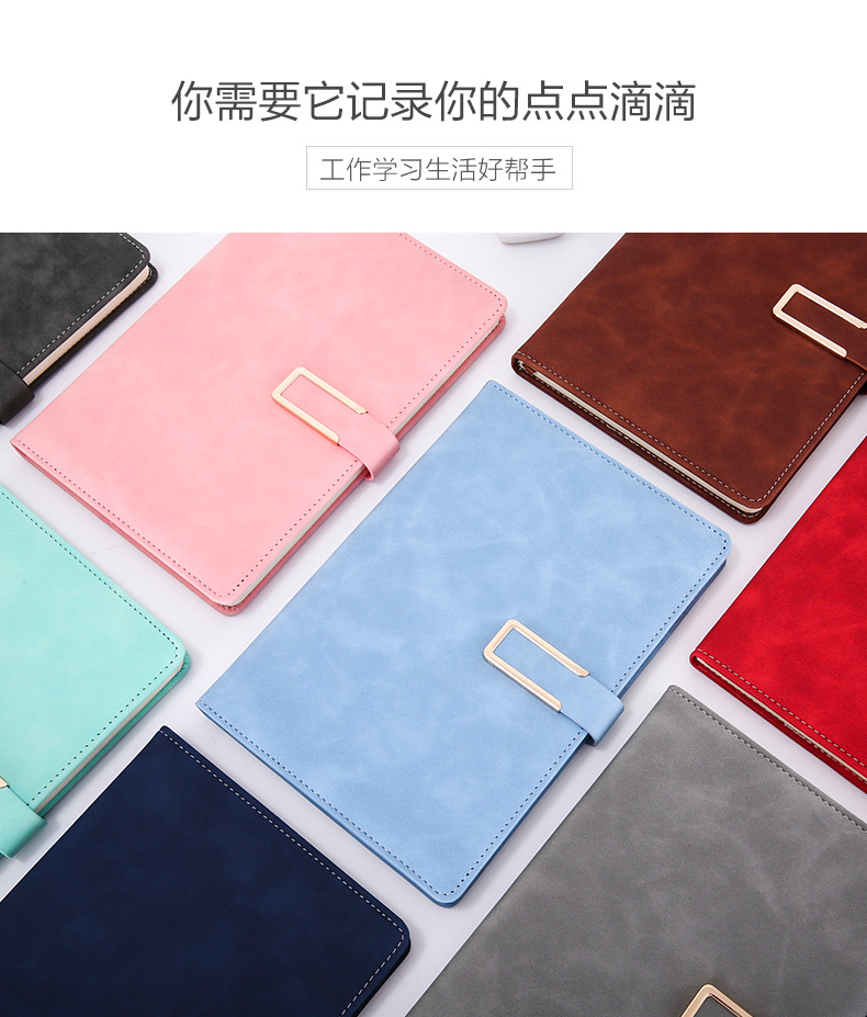 Customized b5 business wholesale notebook set, student planner soft leather gift, a5 notebook custom logo pic 15