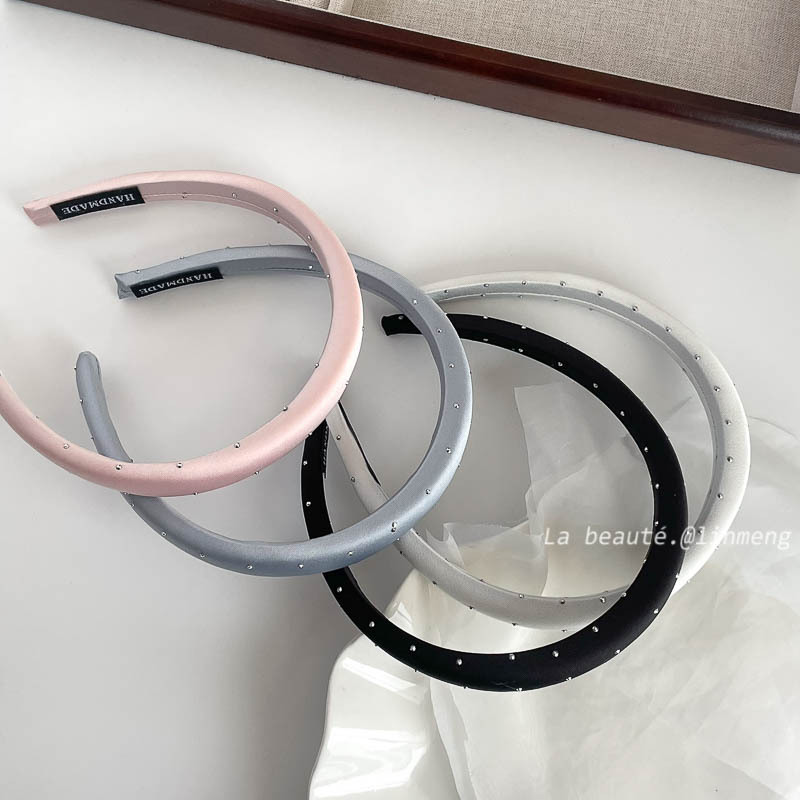 Korean-style fashionable starry sky fabric sponge hairband 2025 new style versatile hairpin, popular high head top headband hair bundle pic 9