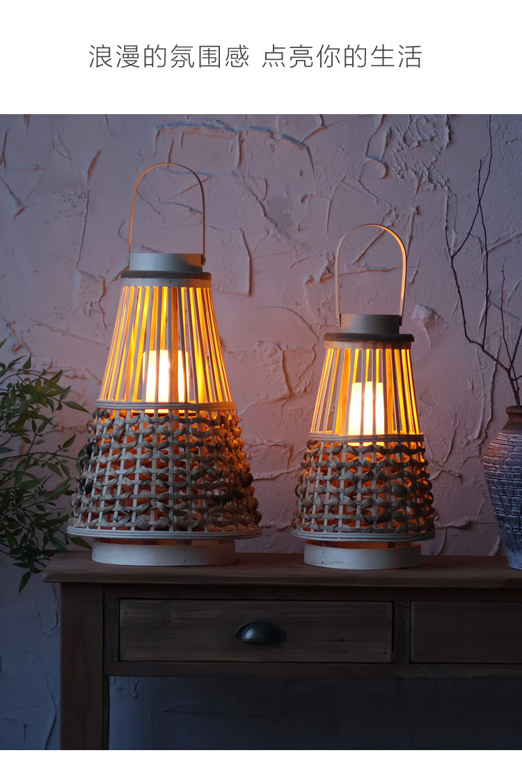 Large quantity discounts are available. Wooden wind lanterns, new Chinese-style candles, candlesticks, high-end lanterns, wabi-sabi style model room pic 9