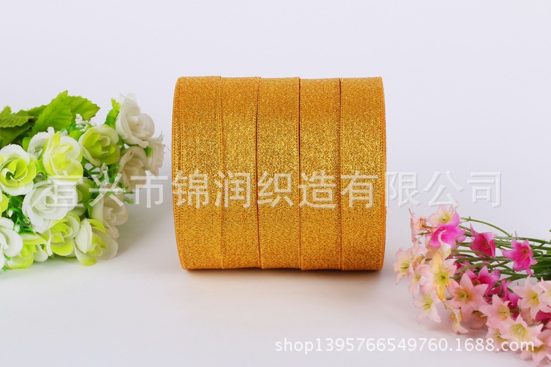 We offer 5-inch 1.5cm gold and silver onion ribbons for flower gift boxes in stock for wholesale pic 5
