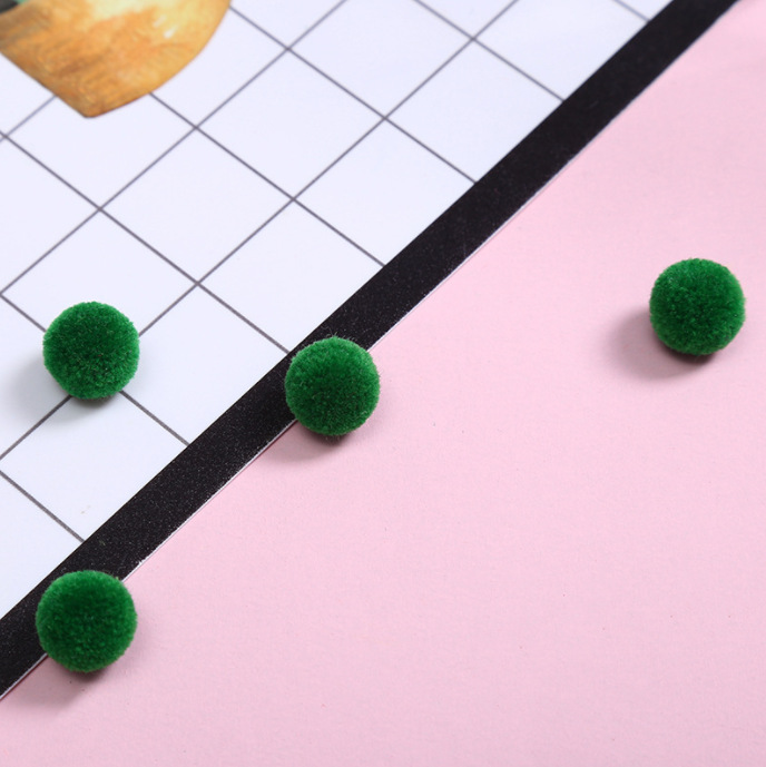 批发涤纶开司米毛线毛绒球现货2cm修圆球毛毛球帽子服装饰品配饰详情8