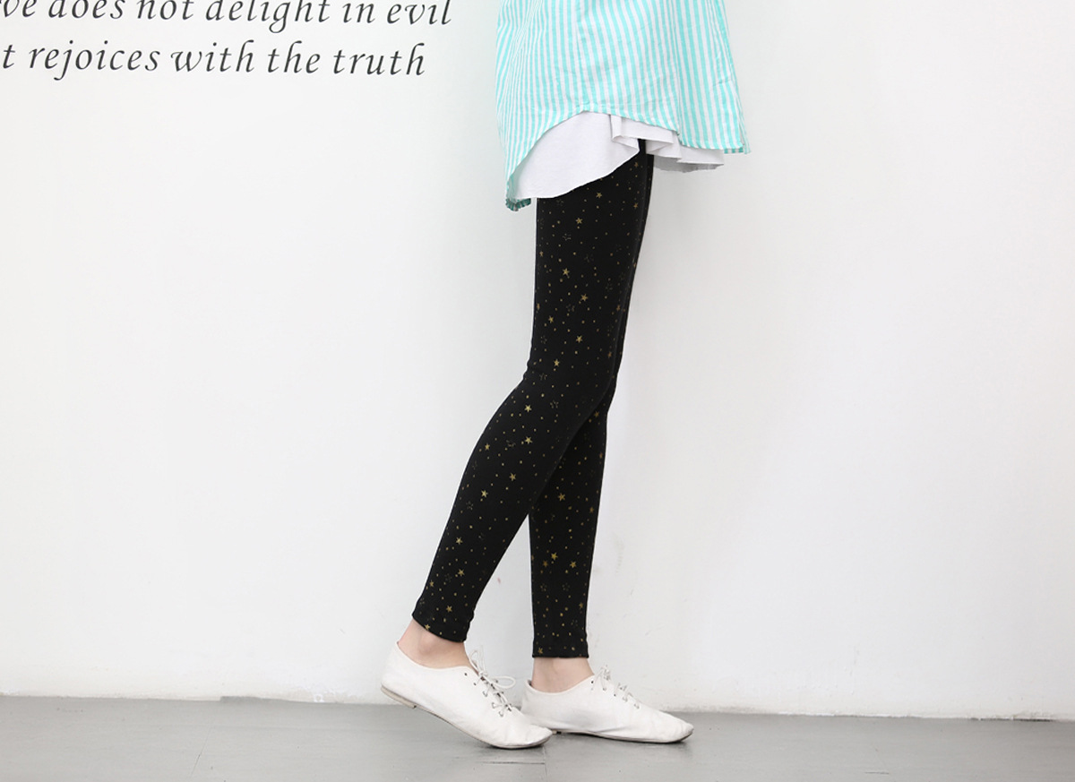 The new basic slimming style from Dongdaemun, South Korea, featuring star-studded nine-inch skinny leggings pic 20