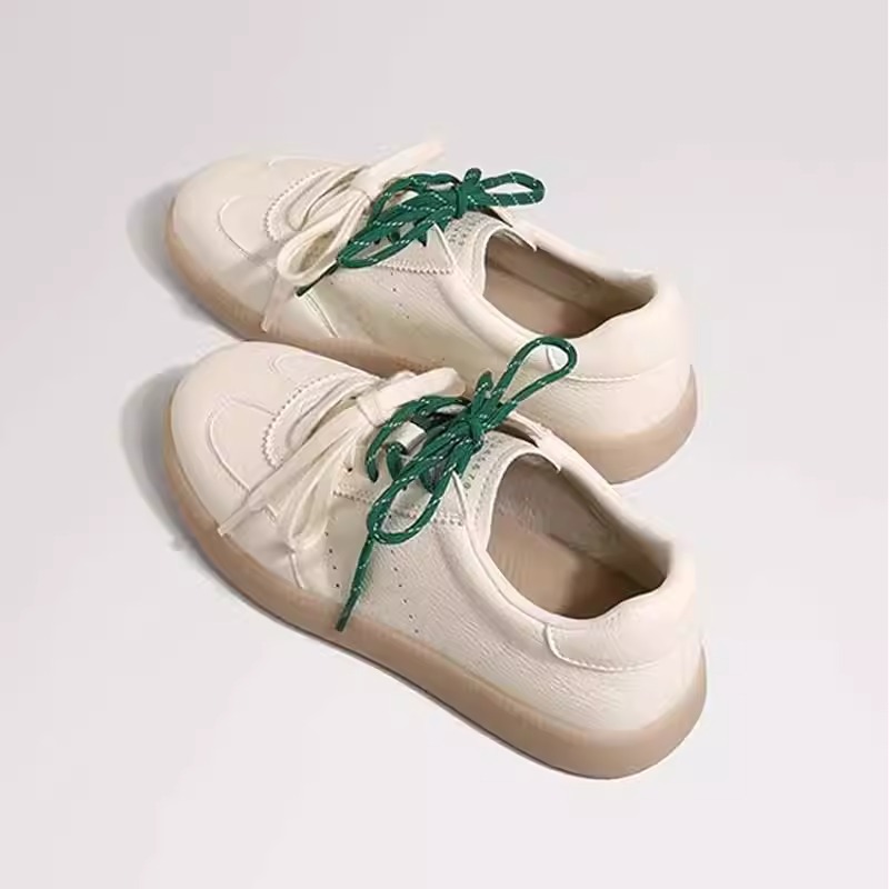 德训鞋女2024秋季新款复古百搭双鞋带休闲板鞋学院风配裙子小白鞋详情3