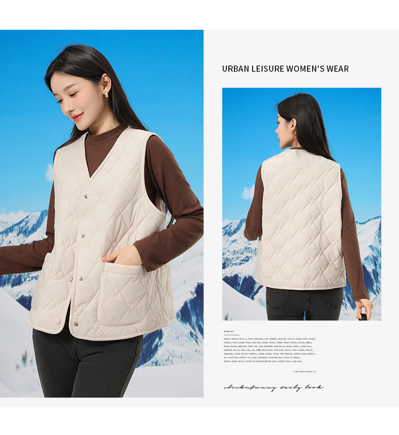 For autumn and winter, you can wear high-end close-fitting inner jackets for warmth. For outerwear, there are new couple woolen vests and thickened waistcoats for women pic 22