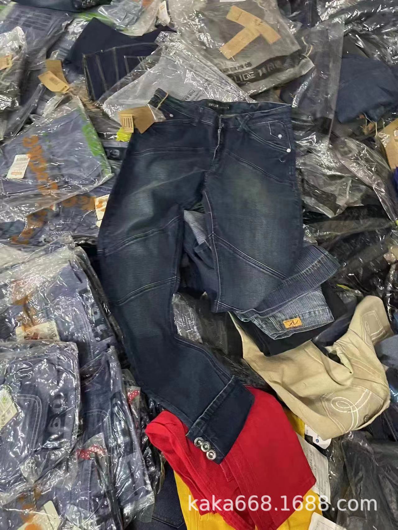 Men's jeans wholesale男式牛仔裤弹力直筒批发出口男士尾单长裤详情15