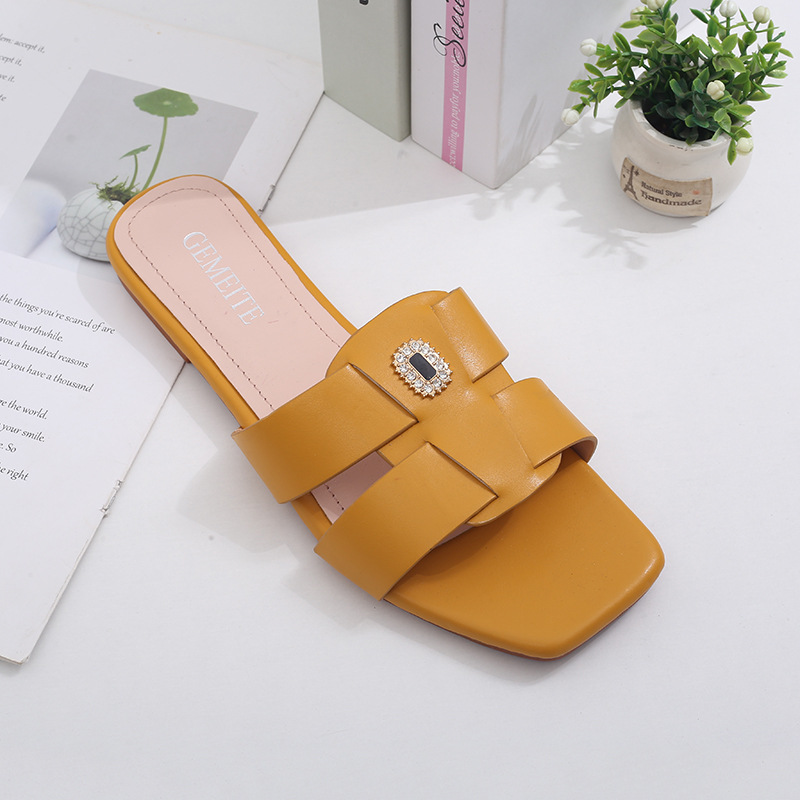 夏季外贸潮州时装工艺女拖鞋厂家直销平底女鞋新款批发女拖鞋详情1