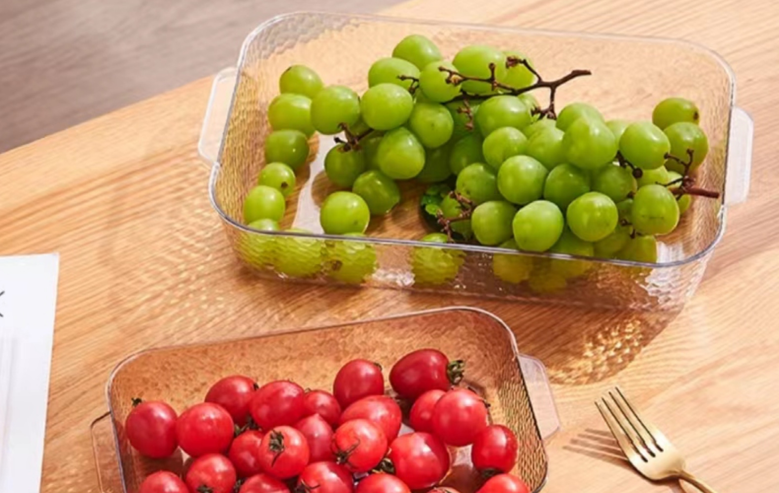 米粒风北欧风格 PET盘子 家用水果透明盘子 颜色 款式齐全详情27