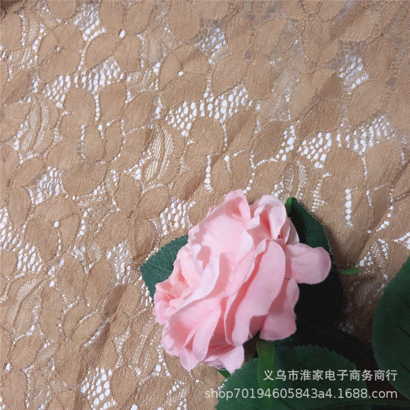 Factory direct sales of brocade lace fabric, purple gold flower elastic fabric, clothing, lace, window screen, dresses, underwear pic 8