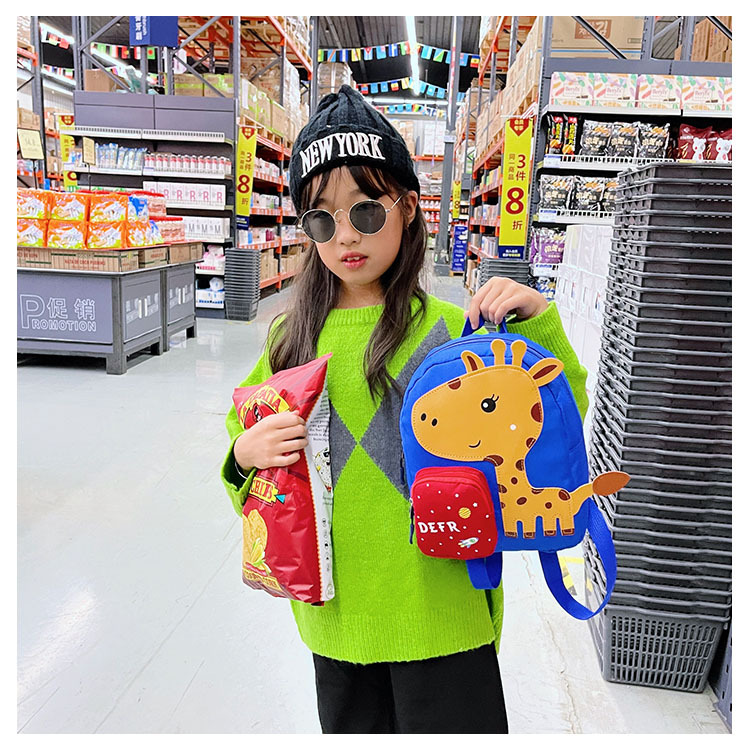 Bolsa de niños 2021 nuevo diseño de dibujos animados lindo animal mochila zoic niña kindergarten mochila bebé pequeña pic 10