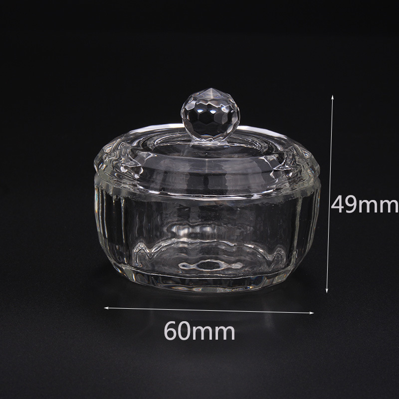 Cross-border exclusive glass crystal cups with LIDS for nail art, irregular-shaped crystal cups, and special octagonal cups for holding crystal liquid pic 11