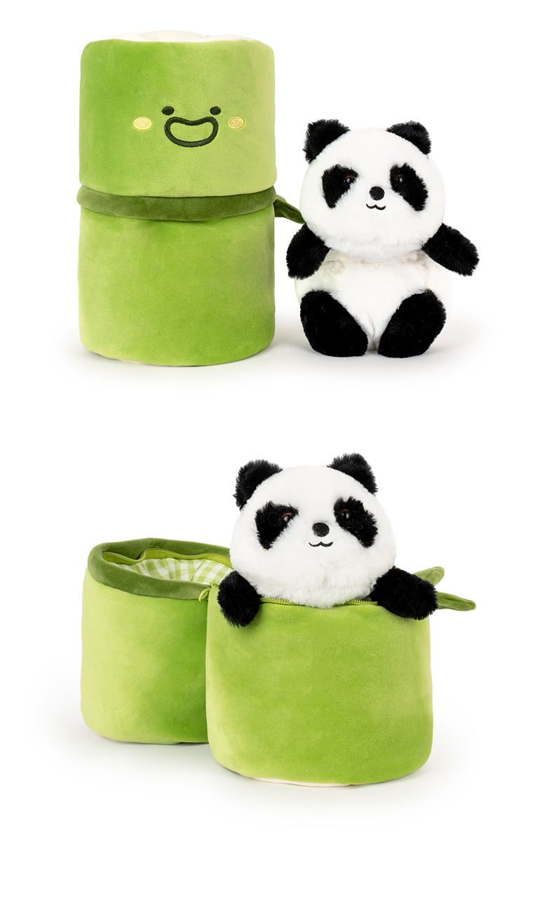 Wholesale of national trend bamboo shoot panda plush toys, cute bear dolls, soothing dolls, girls' gifts, and claw machine dolls pic 9