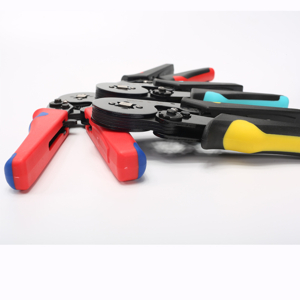 The manufacturer sells HCS8 6-4A tubular terminal crimping pliers sets with multiple specifications and functions, including crimping pliers pic 7