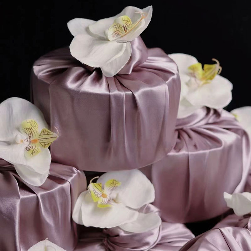 大圆形牛皮纸盒小红书伴手礼盒INS饼干盒风吕敷DIY烘培包装圣诞节详情4